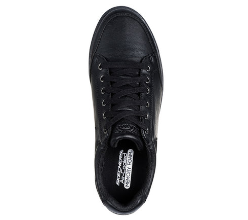 Pantofi sport, barbati, SKECHERS CAVELL-SPARKMAN 210944-BLK negru, piele ecologica